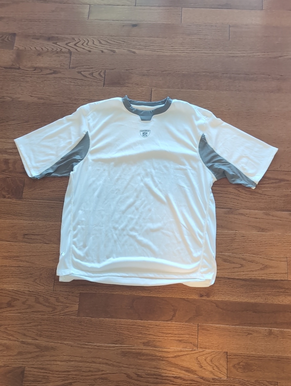 NFL White Short Sleeve Performance Tee with Gray Accents